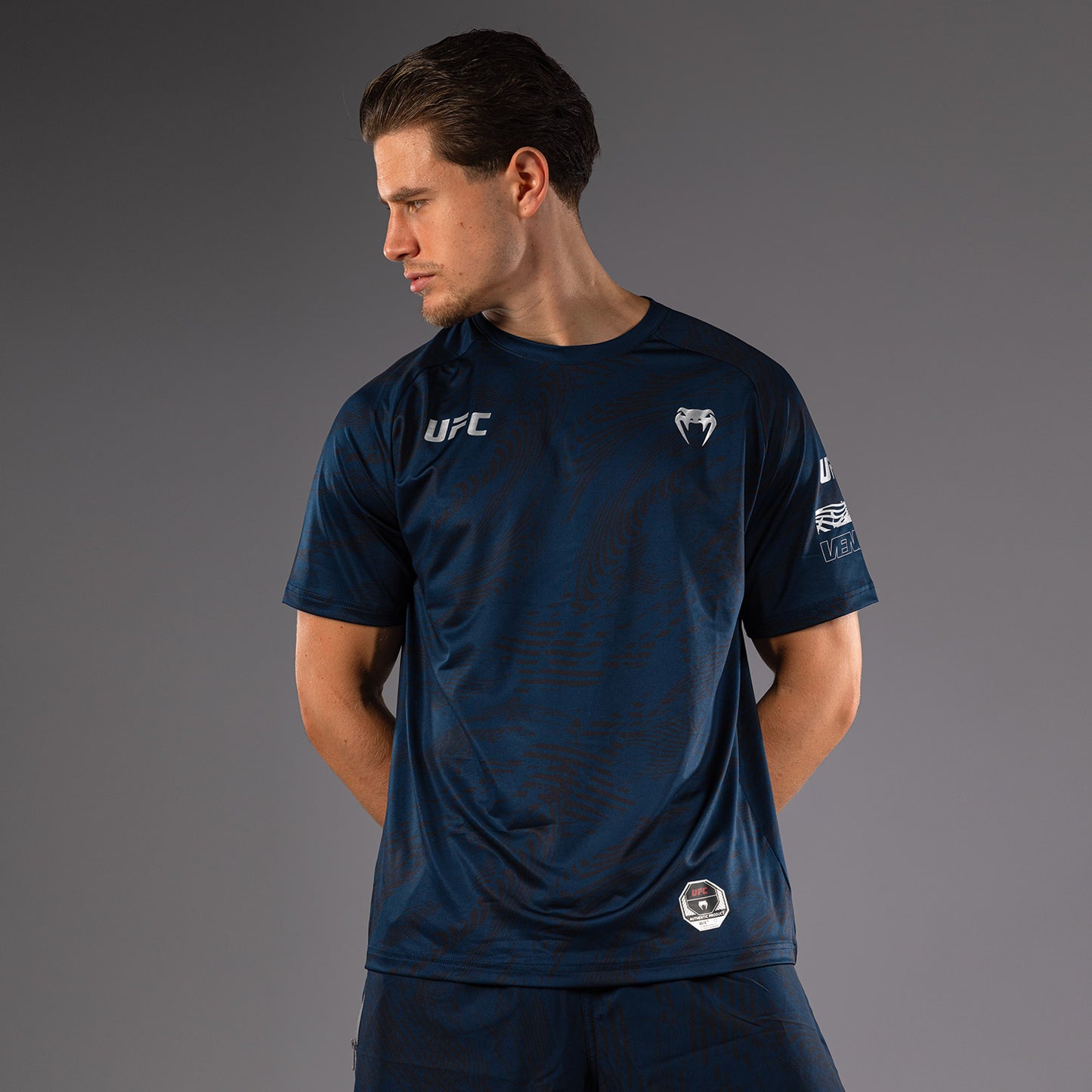 UFC Fusion by Venum Fight Week Herren Dry-Tech T-Shirt - Ozeanisches Blau