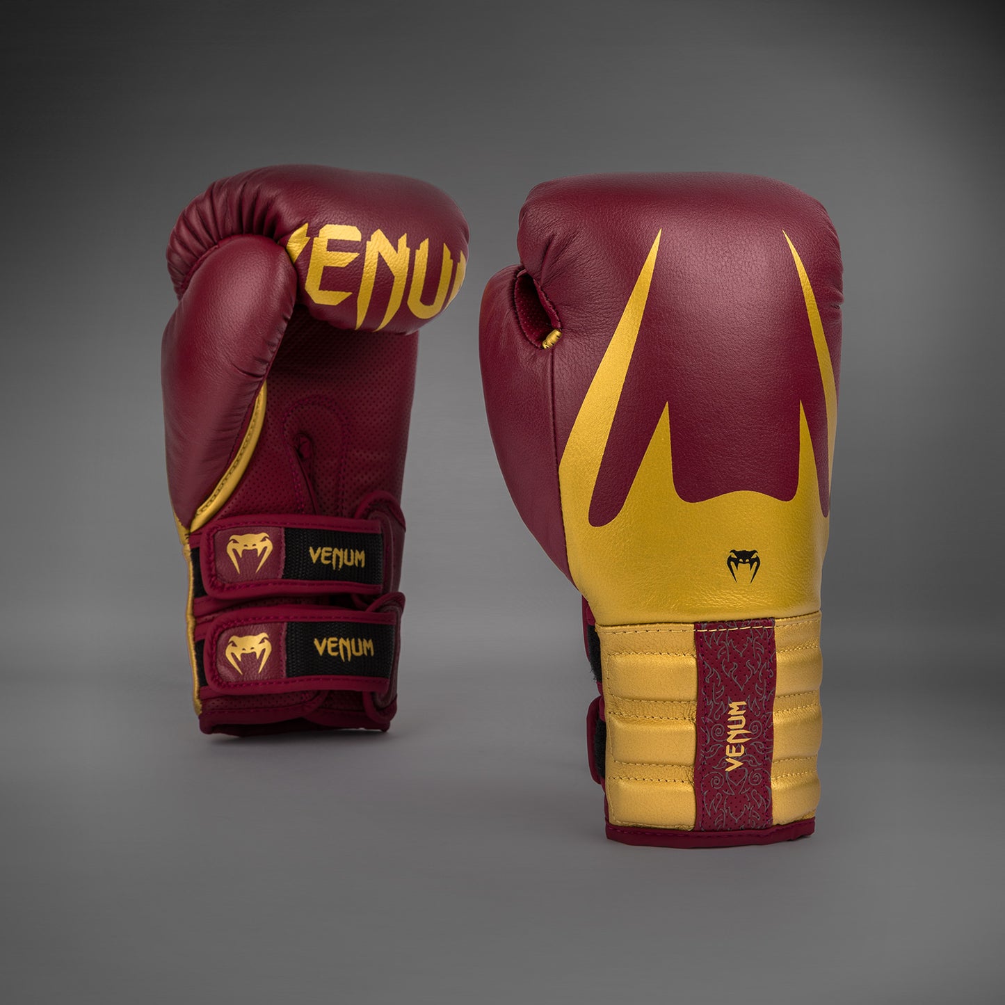 Venum Reverso Boxhandschuhe - Kirschrot / Gold