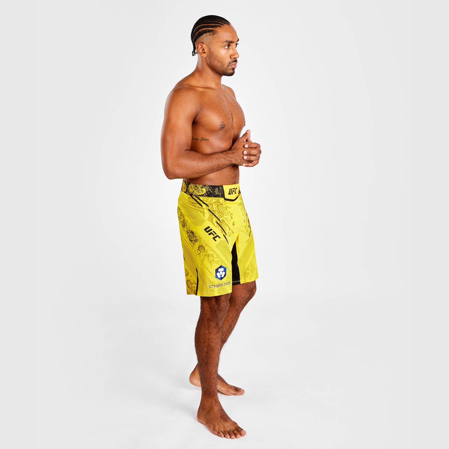 UFC Adrenaline by Venum Personalisierte Authentische Fight Night Herren-Kampfshorts - Lange Passform - Grün