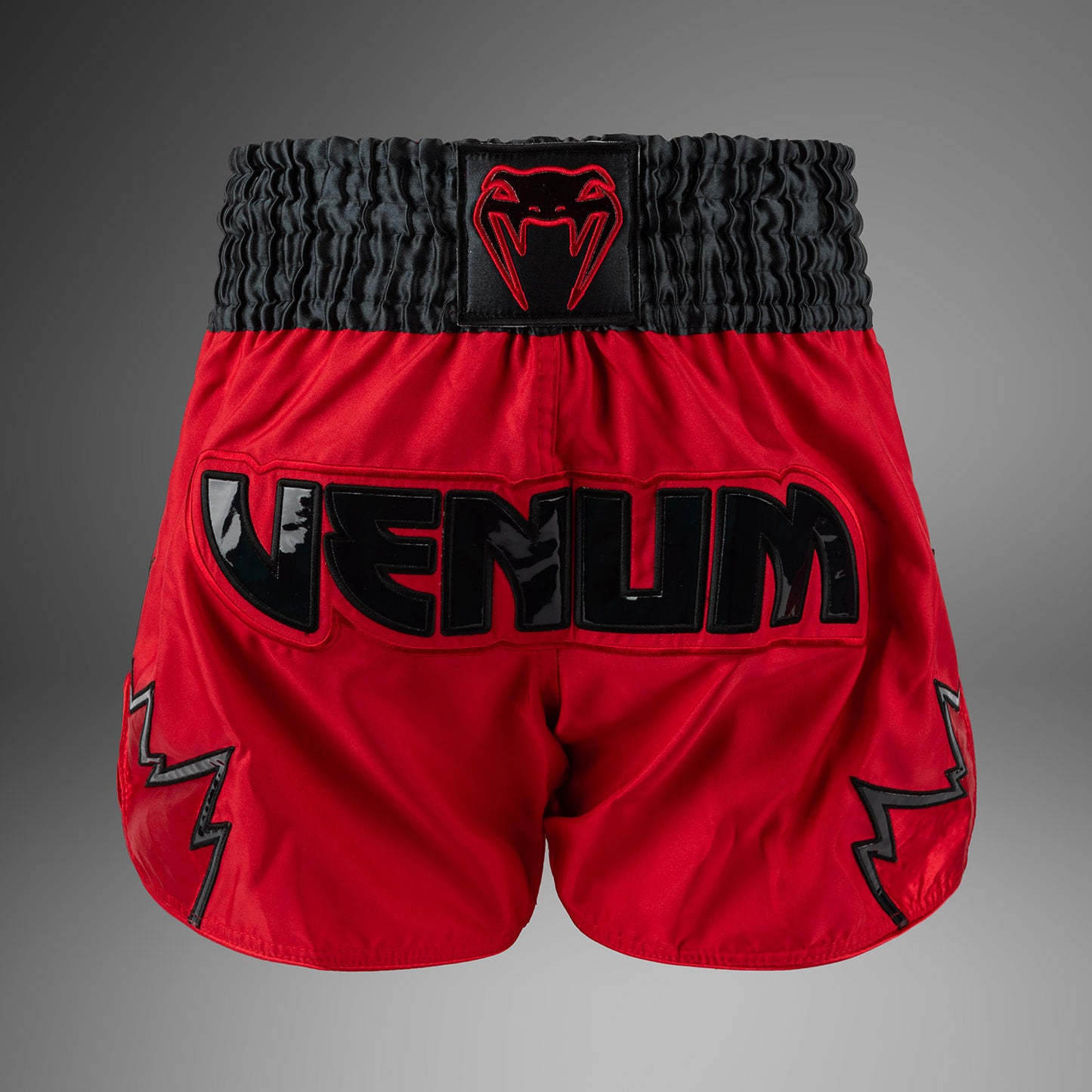 Venum Inferno Muay Thai Shorts - Rot/Charcoal Grau/Schwarz
