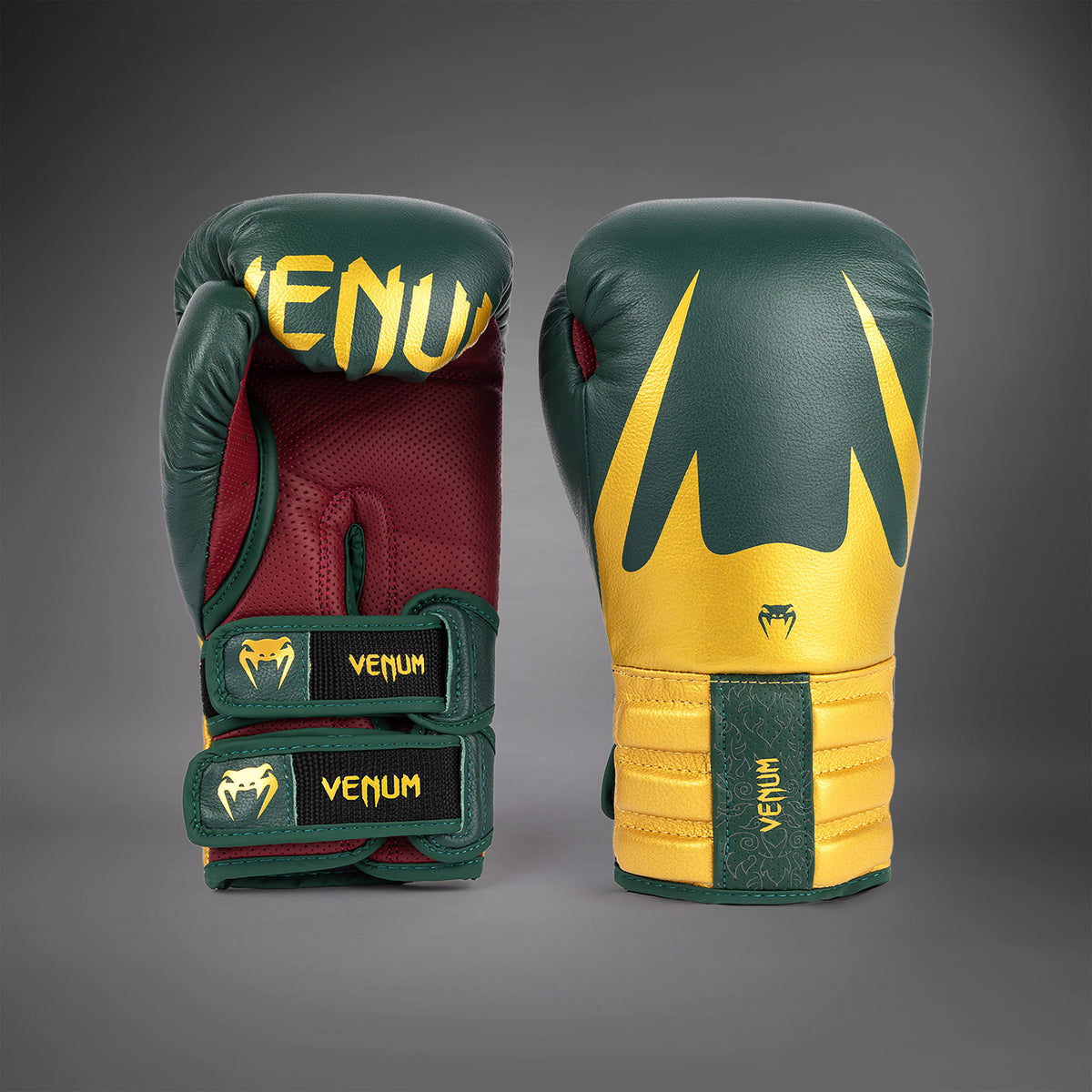 Venum Reverso Boxhandschuhe - Smaragdgrün/Gold