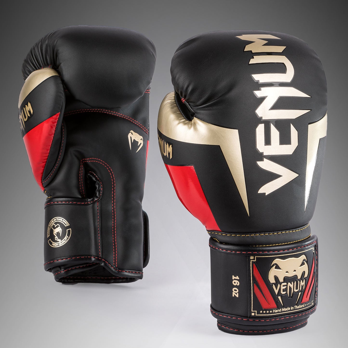 Venum Elite Boxhandschuhe - Schwarz/Gold/Rot
