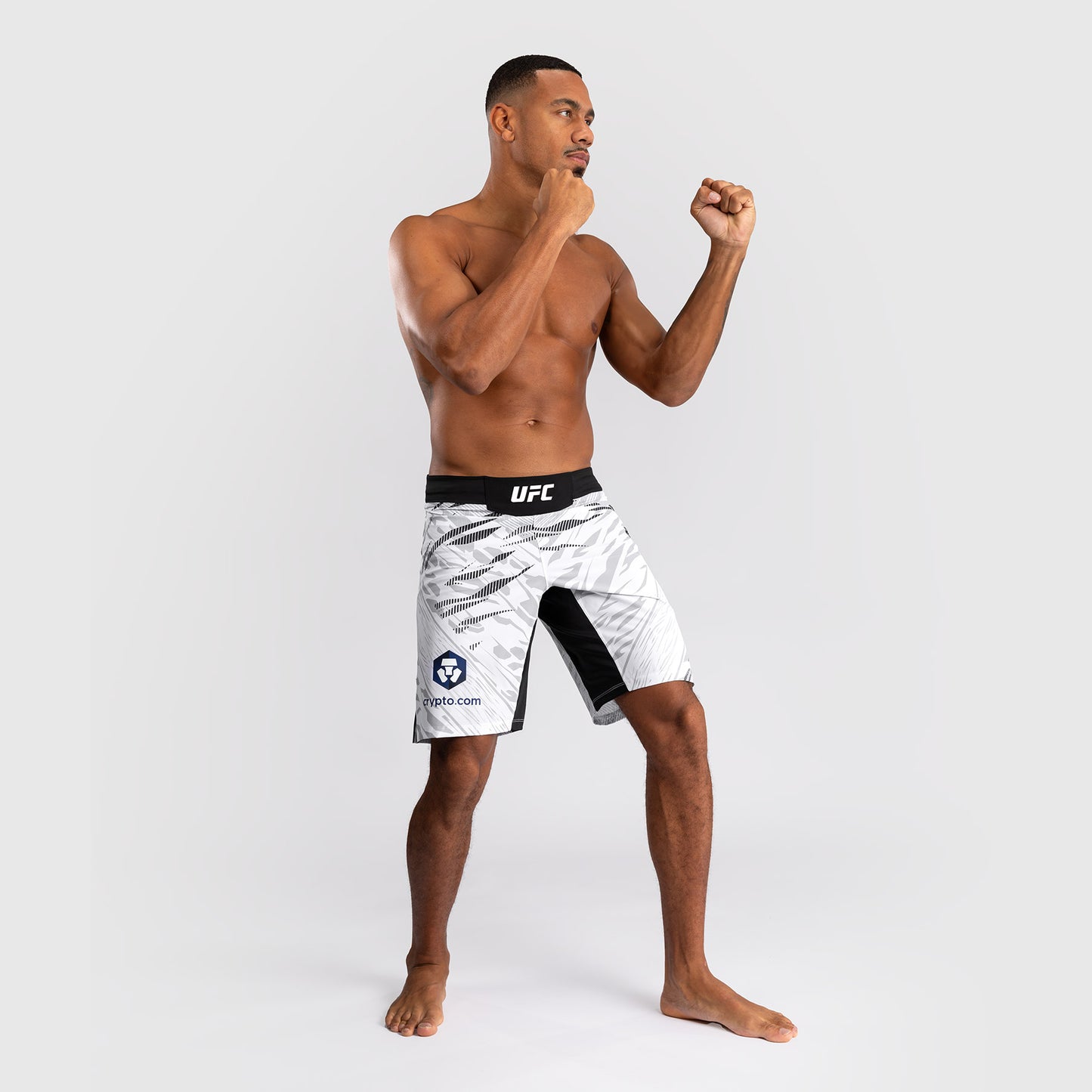 UFC Fusion by Venum Personalized Authentic Fight Night Herren Fight Short - Long Fit - Weiß