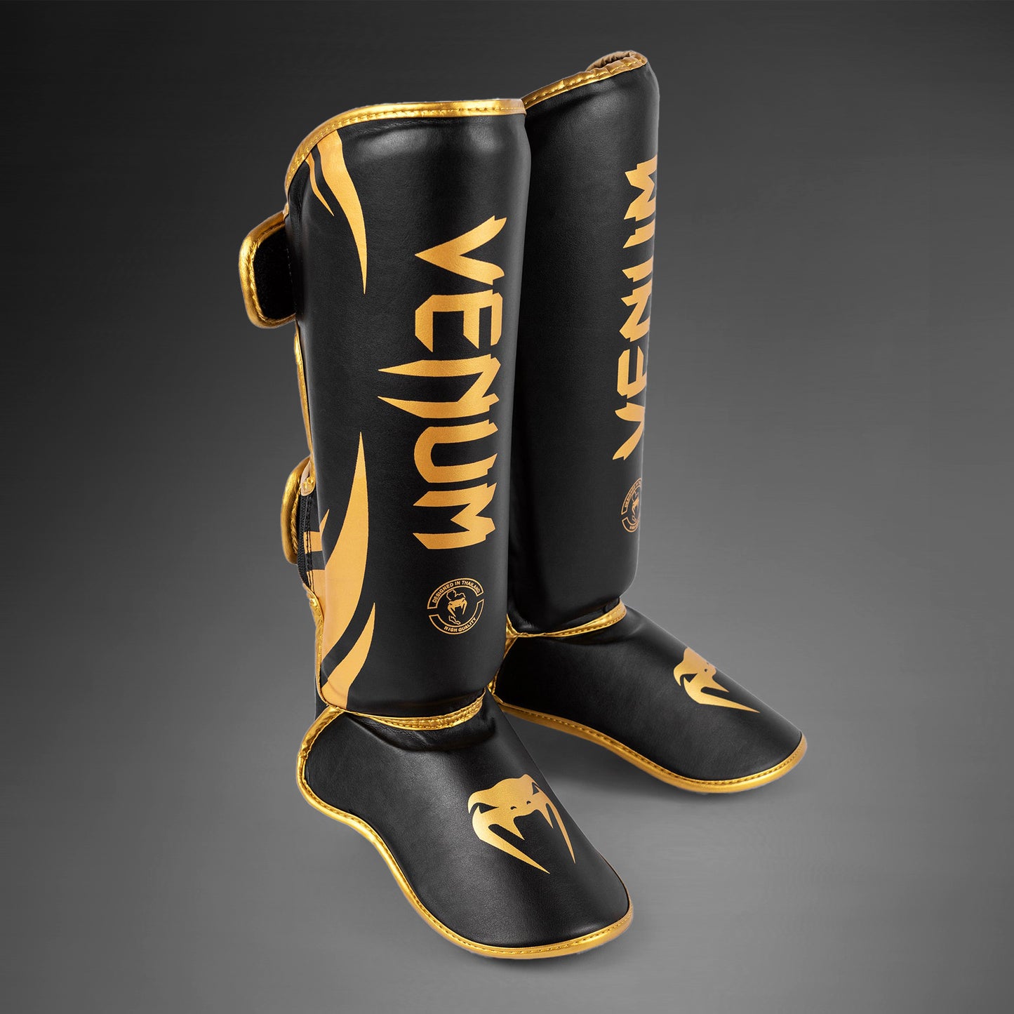 Venum Challenger Standup-Schienbeinschoner – Schwarz/Gold