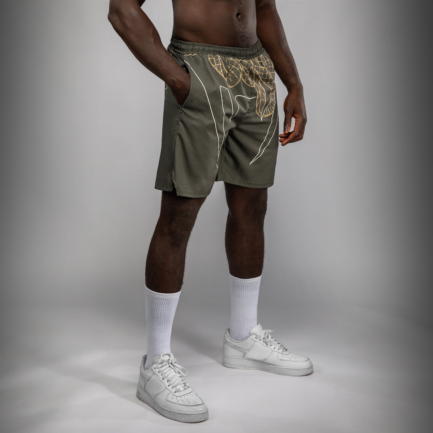 Venum Serpenti Trainingsshorts – Khaki/Bronze/Ivory