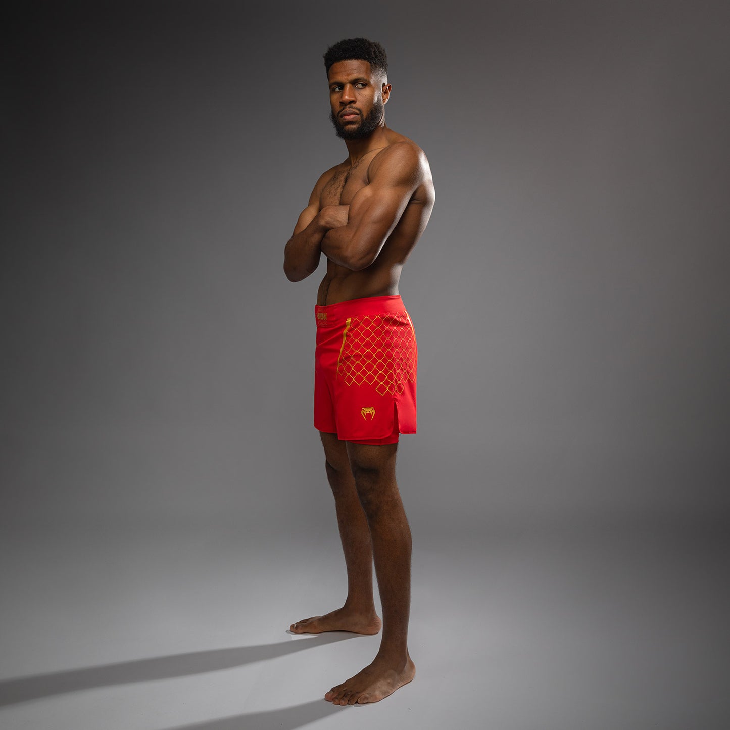 Venum x WOW FC Herren Fight Shorts - Fury Red/ Gold