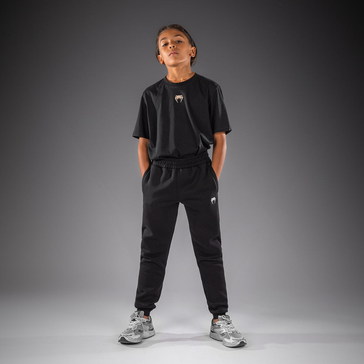 Venum Attack Fleece & Weave Kinder-Jogginghose - Schwarz