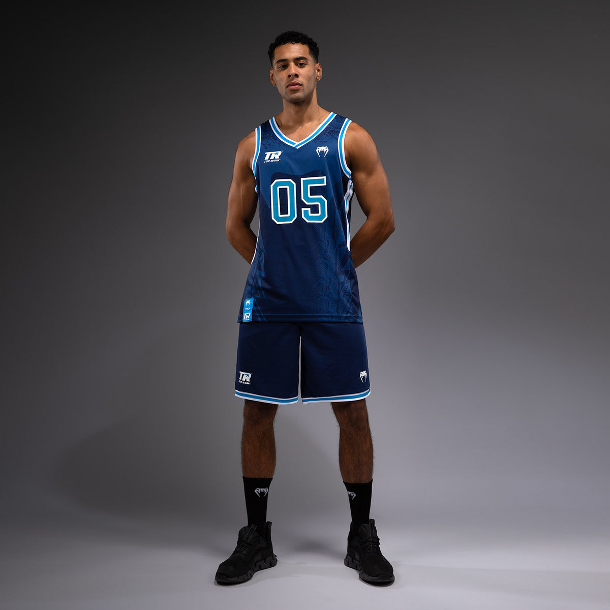 Venum x Top Rank Original Herren Basketballshorts - Marineblau