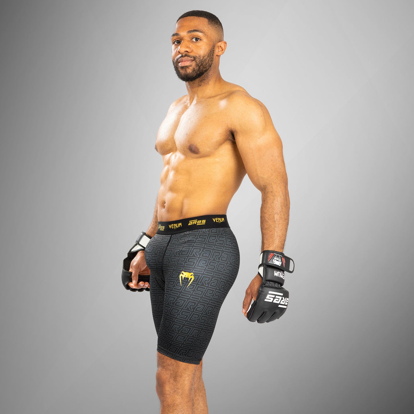 Venum x Ares Herren Vale Tudo Shorts - Schwarz/Gold