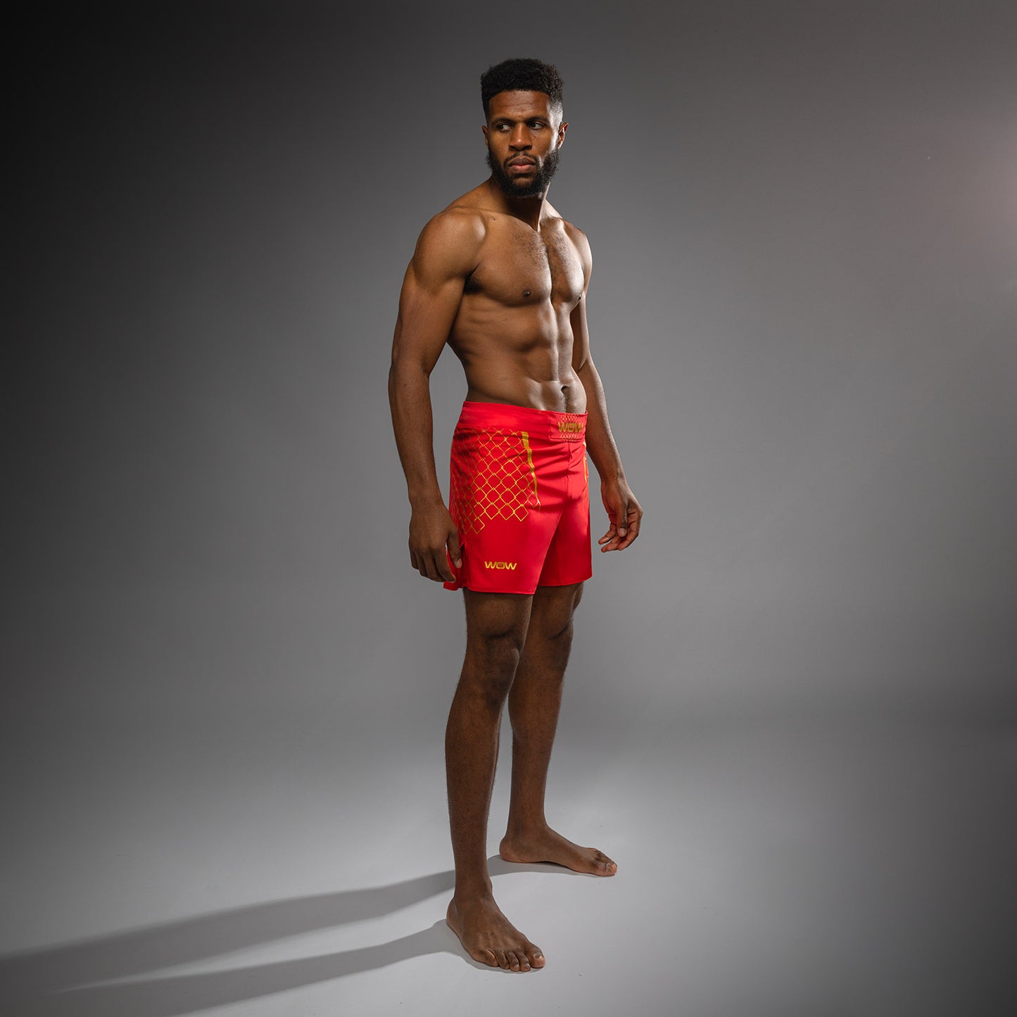 Venum x WOW FC Herren Fight Shorts - Fury Red/ Gold