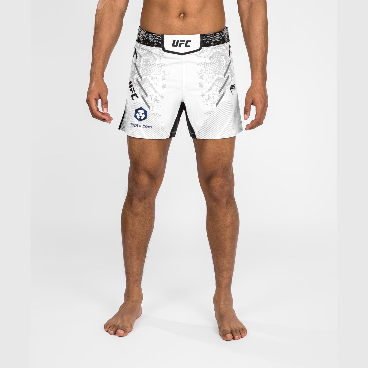 UFC Adrenaline by Venum Personalisierte Authentic Fight Night Herren-Kampfshort - Kurze Passform - Weiß