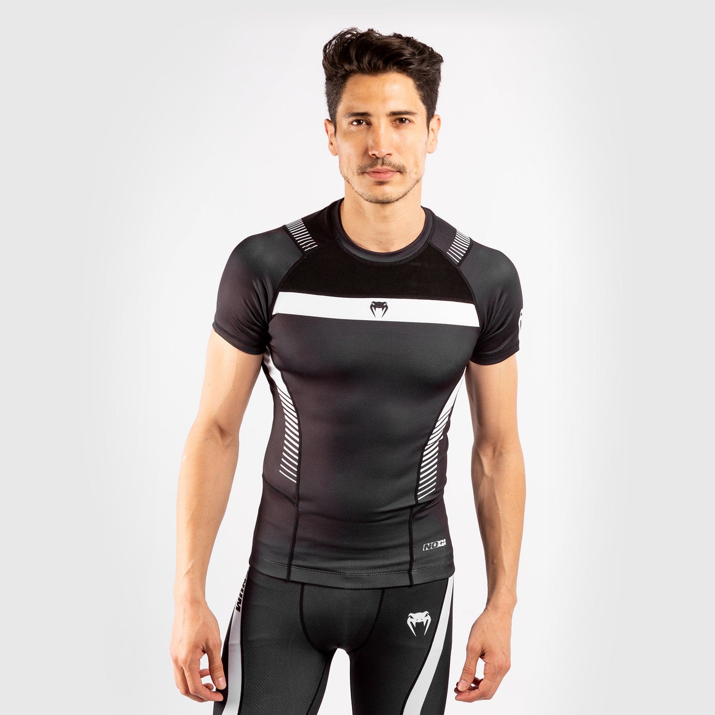 Venum No Gi 3.0 Kompressions-T-Shirt – Kurzarm - Schwarz/Weiß