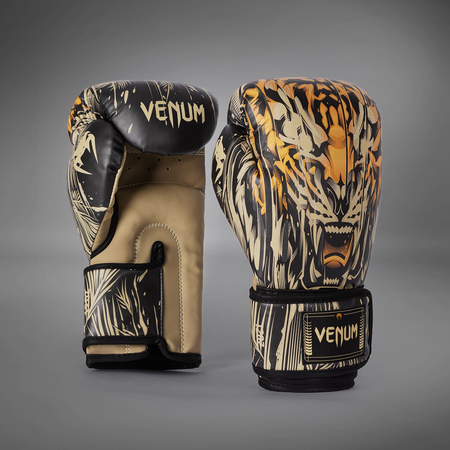 Venum Tiger Boxhandschuhe - Schwarz/Neonorange