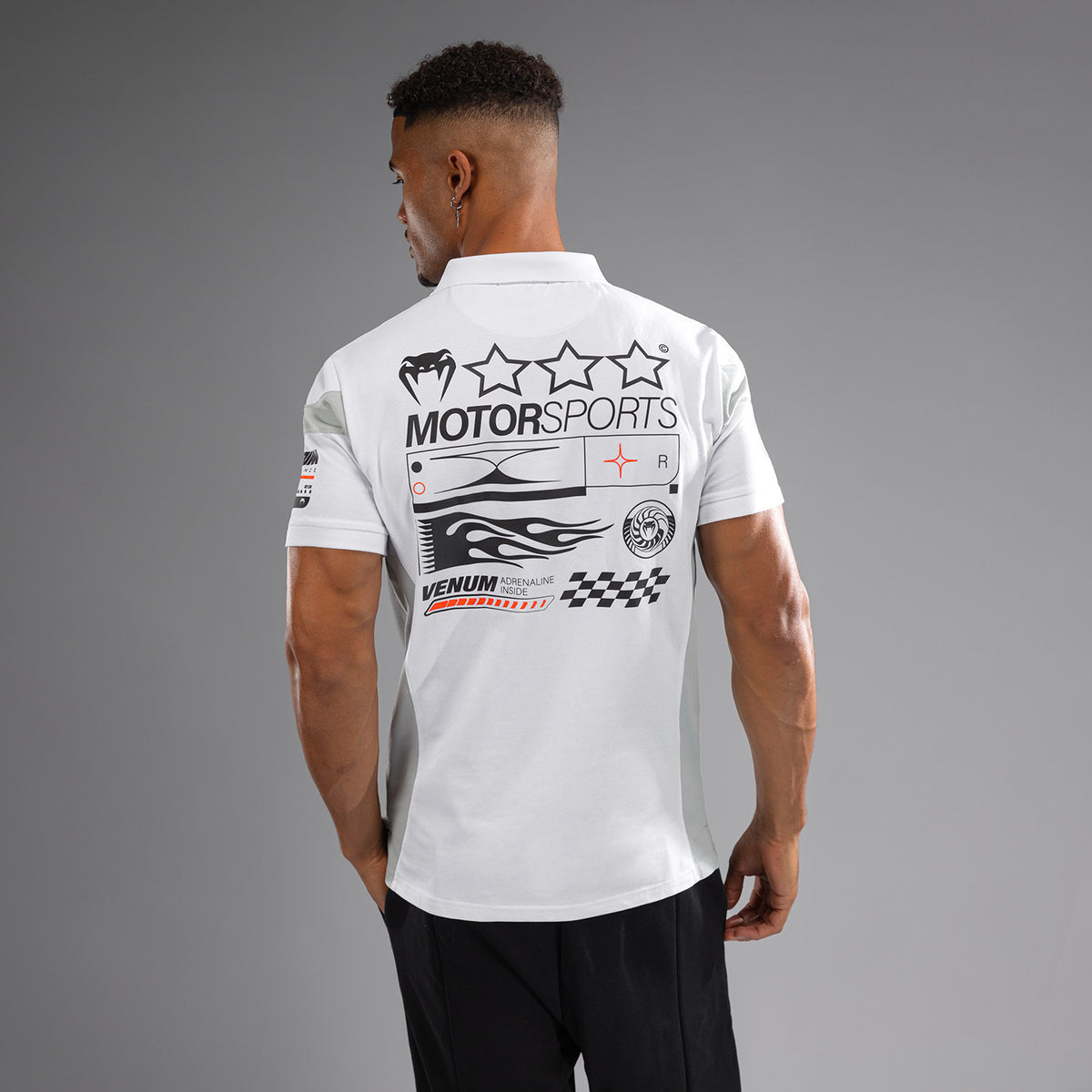 Venum Motorsports Baumwoll-Polo - Schneeweiß