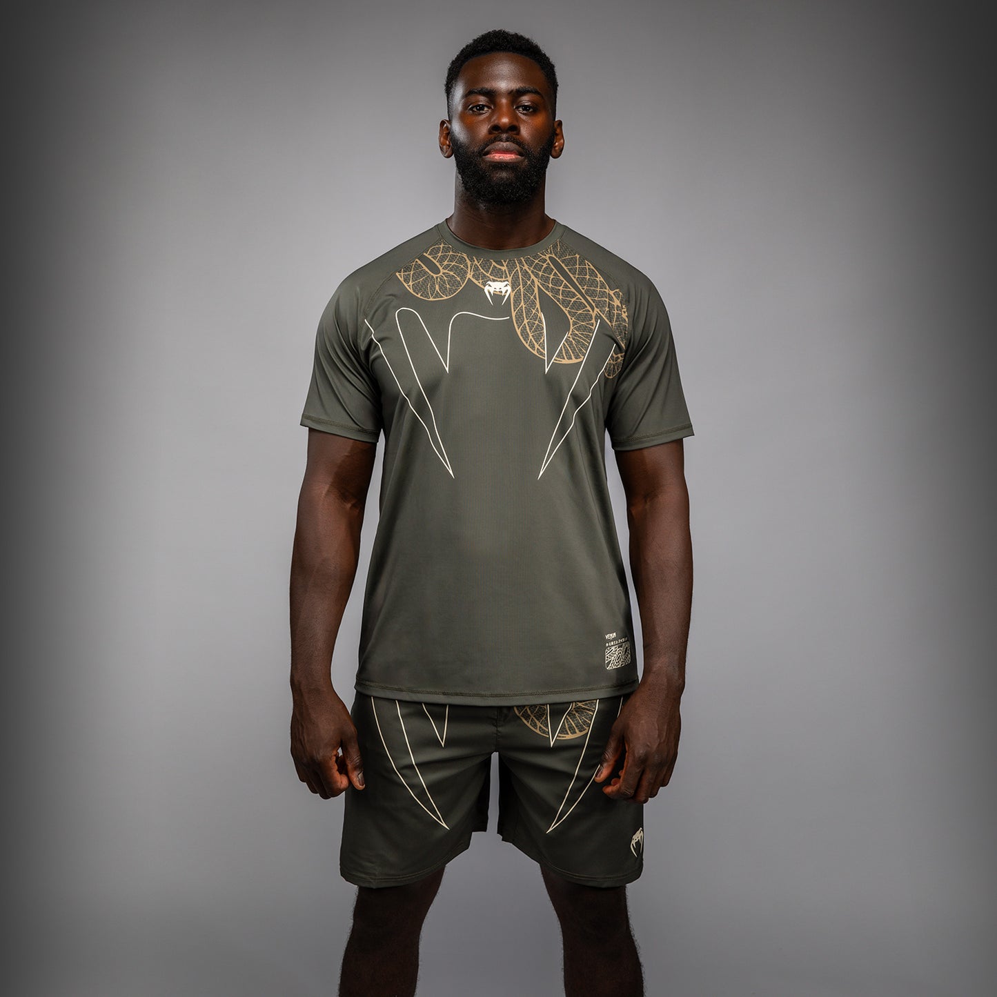Venum Serpenti Dry Tech T-Shirt – Khaki/Bronze/Ivory