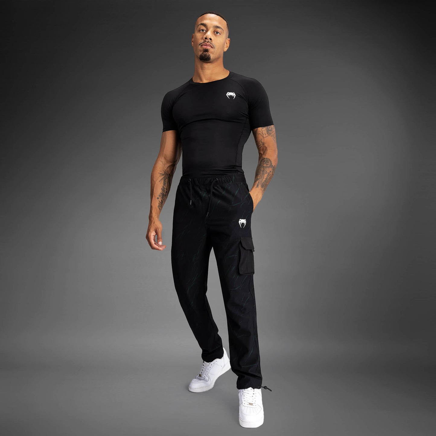 Venum Trooper Herren Trainingshose - Schwarz/Waldgrün