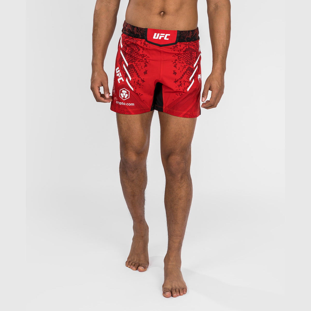 UFC Adrenaline by Venum Personalisierte Authentische Fight Night Herren-Kampfshorts - Kurze Passform - Rot