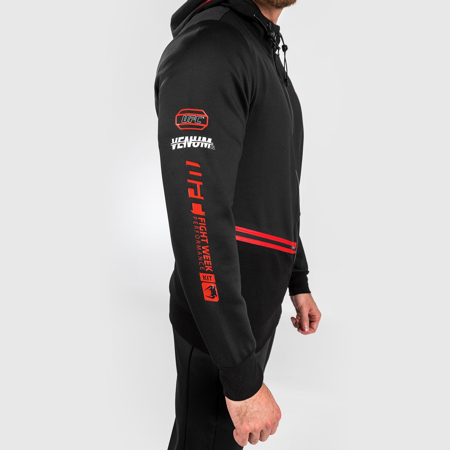 UFC Adrenaline by Venum Fight Week Herren Zip Hoodie - Schwarz