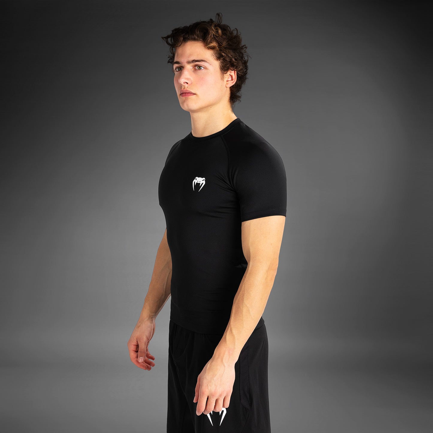 Venum Contender Herren Kurzarm Rashguard - Schwarz/Weiß
