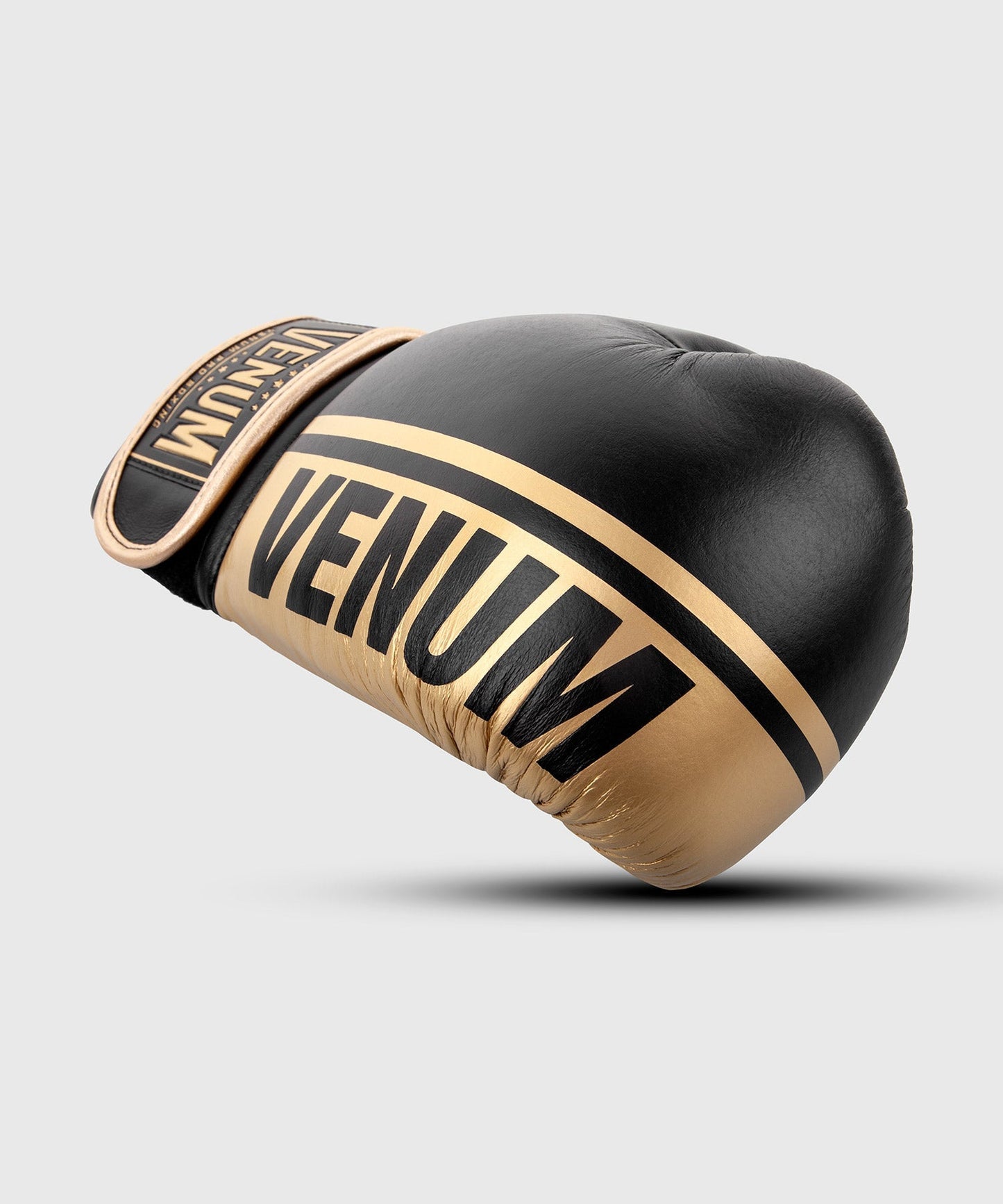 Venum Shield professionelle Boxhandschuhe - Klettverschluss - Schwarz/Gold