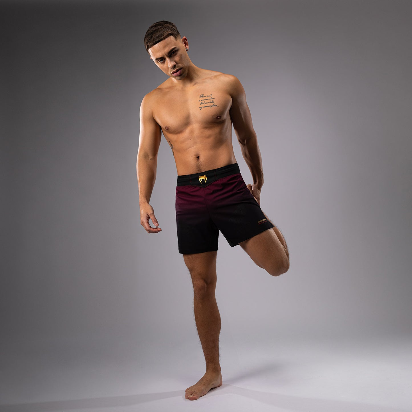 Venum Tactical XT Fight Shorts - Schwarz/Burgund/Gold