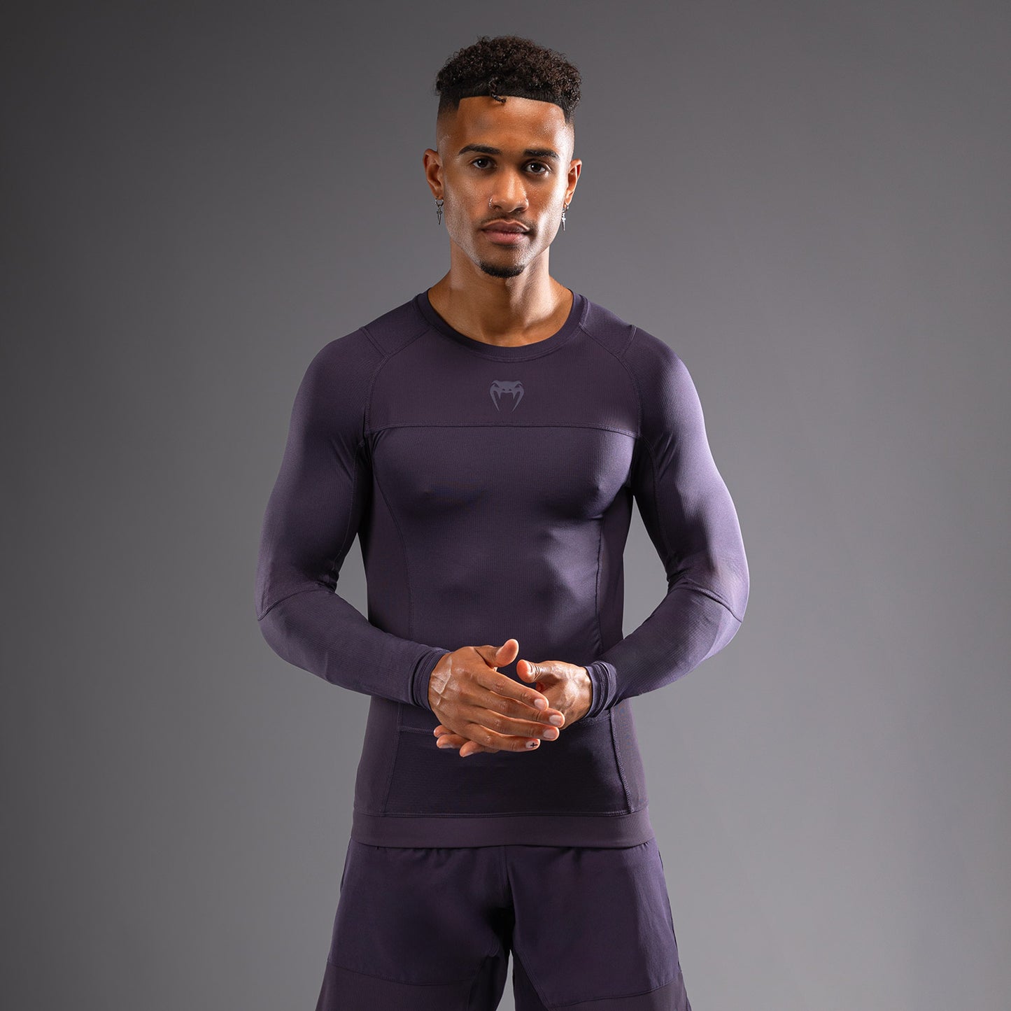 Venum G-Fit Air Herren Langarm Rashguard - Tiefpurpur