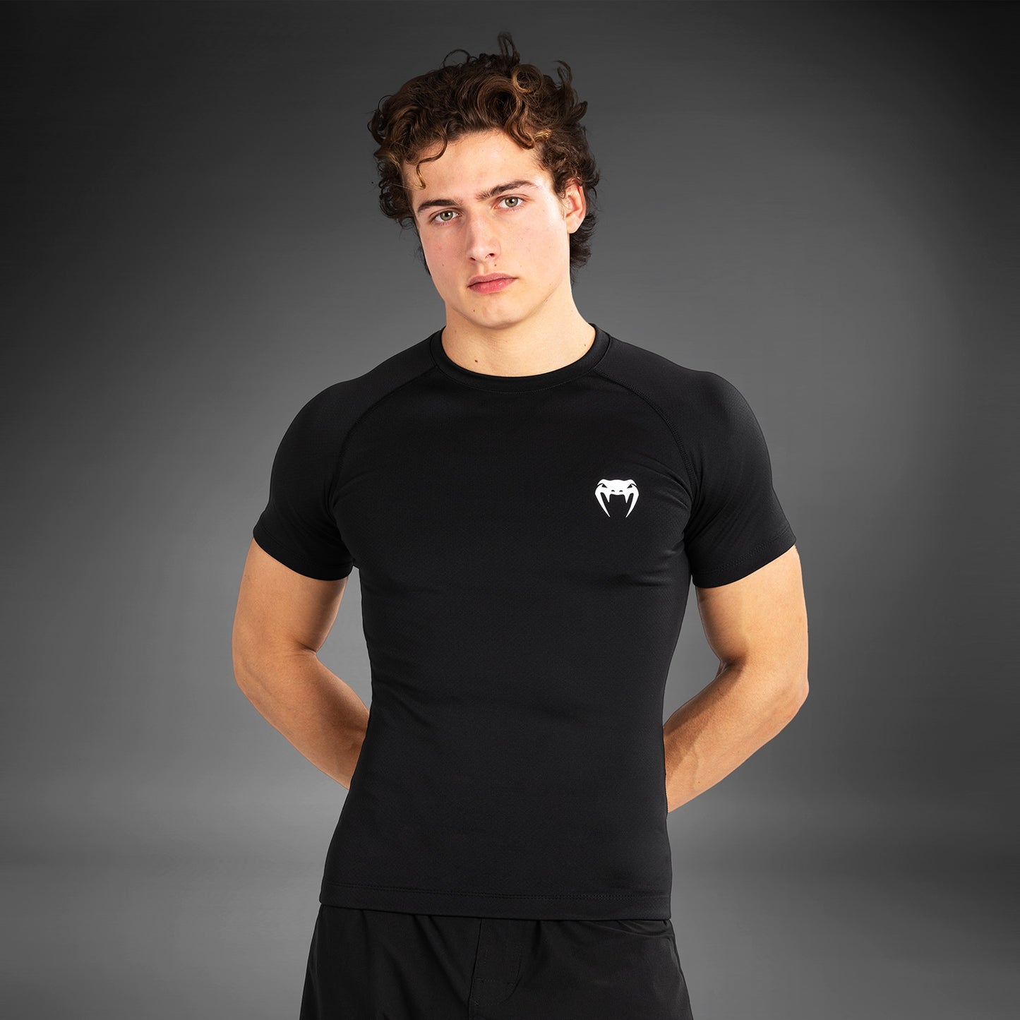 Venum Contender Herren Kurzarm Rashguard - Schwarz/Weiß