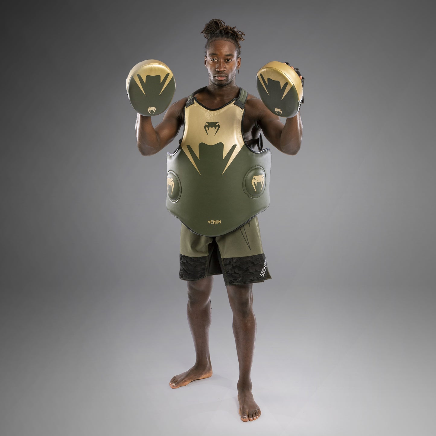 VENUM PRO BOXING - KÖRPERSCHÜTZER - Khaki/Gold