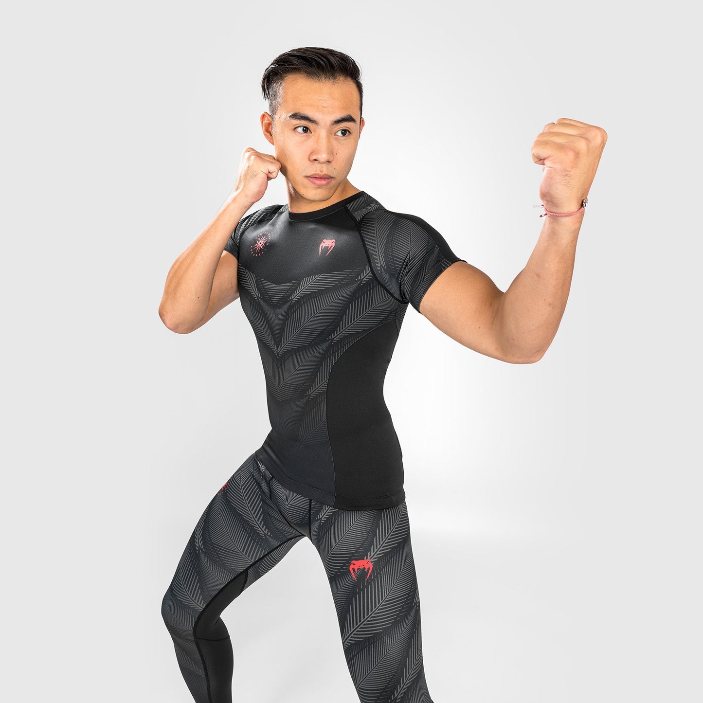 Venum Phantom Rashguard Kurzarm - Schwarz/Rot