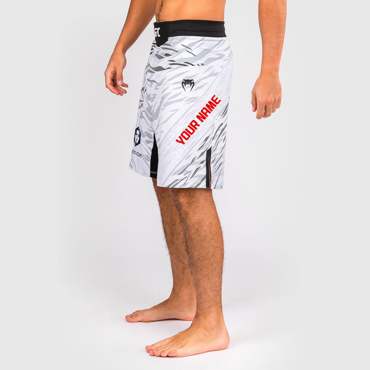 UFC Fusion by Venum Personalized Authentic Fight Night Herren Fight Short - Long Fit - Weiß