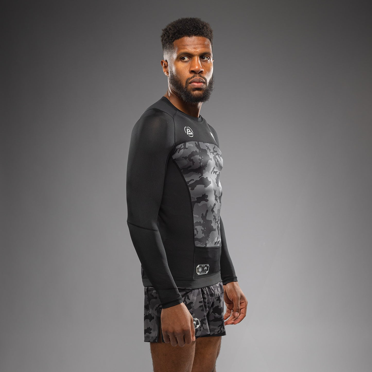Venum x Polaris Langarm Rashguard - Schwarz/Grau