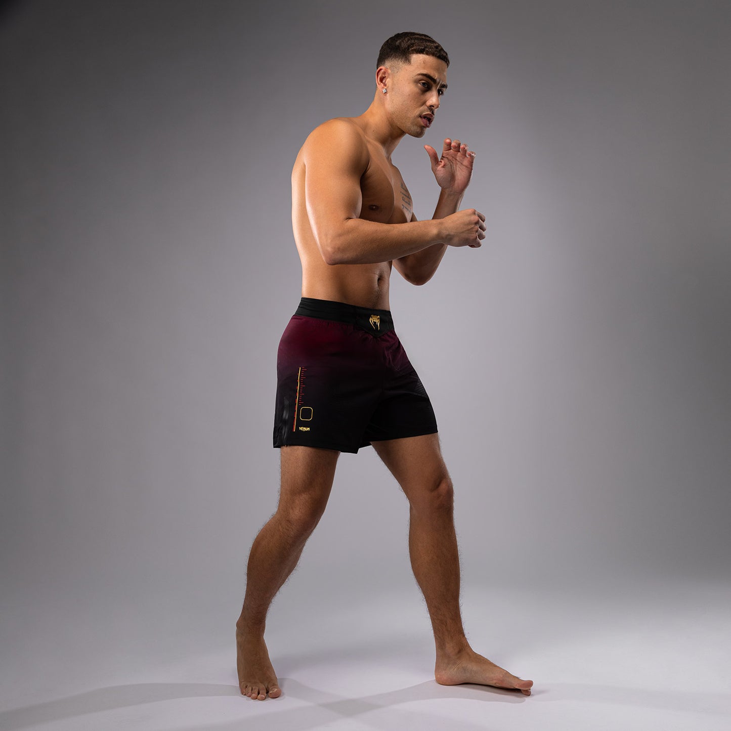 Venum Tactical XT Fight Shorts - Schwarz/Burgund/Gold
