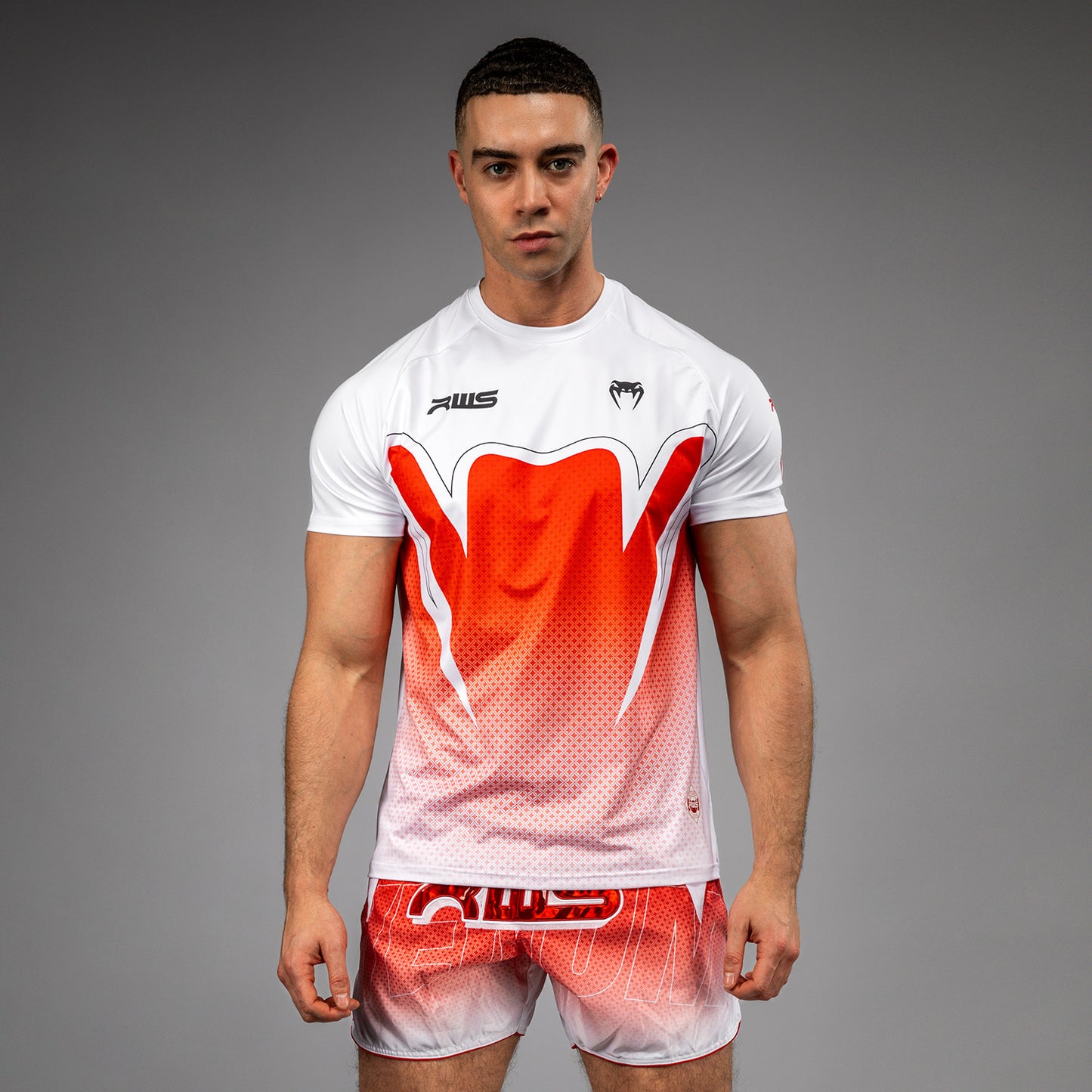 Venum x RWS 2.0 Men’s Dry-Tech T-Shirt – Weiß/Rot