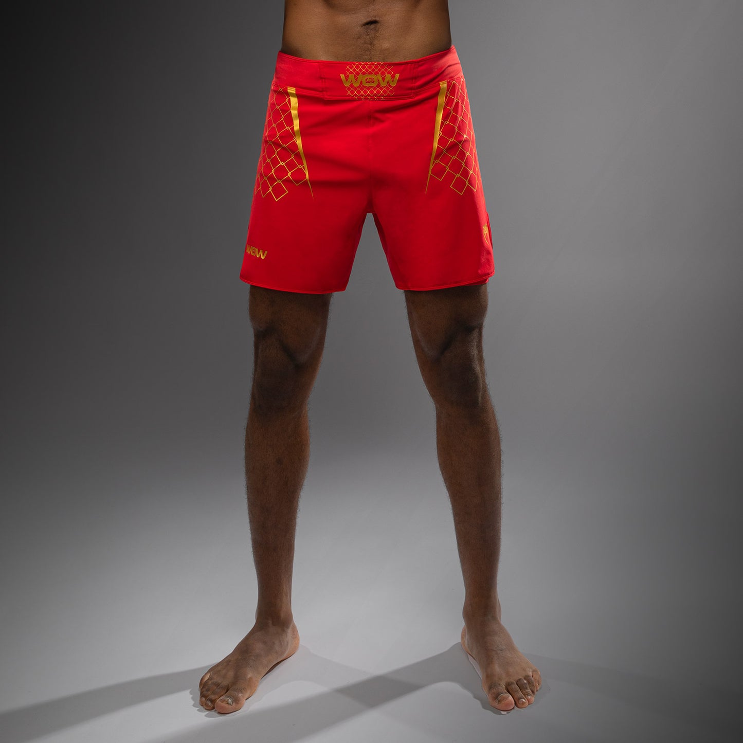 Venum x WOW FC Herren Fight Shorts - Fury Red/ Gold
