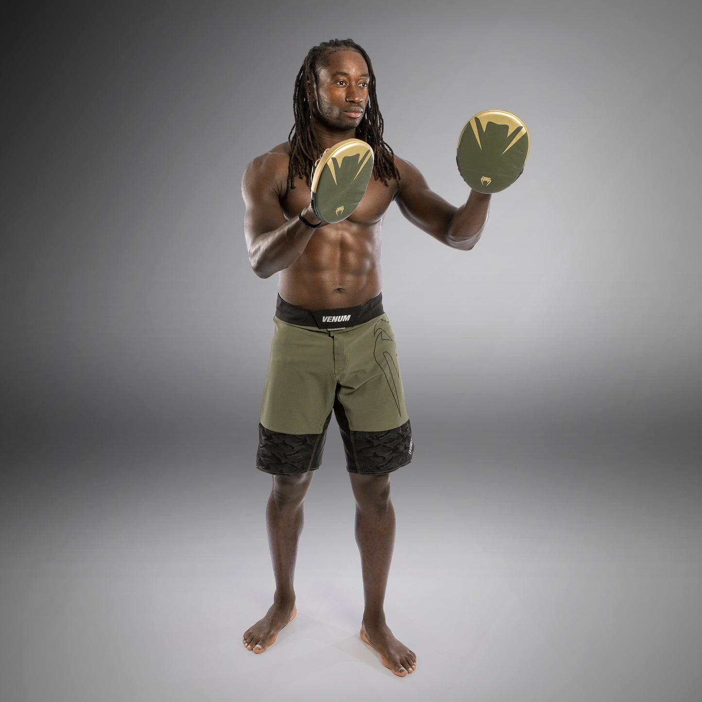 Venum Pro Boxing Big Handpratzen - Khaki/Gold
