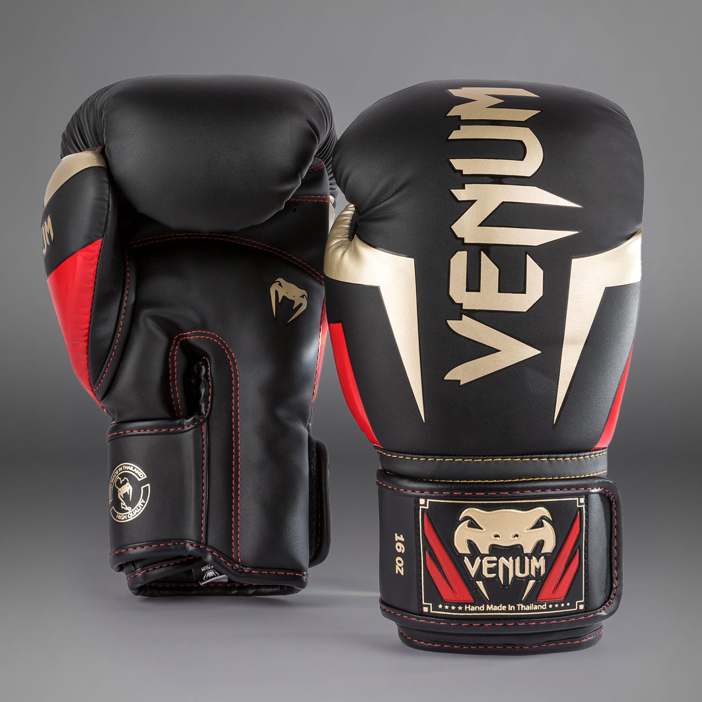 Venum Elite Boxhandschuhe - Schwarz/Gold/Rot