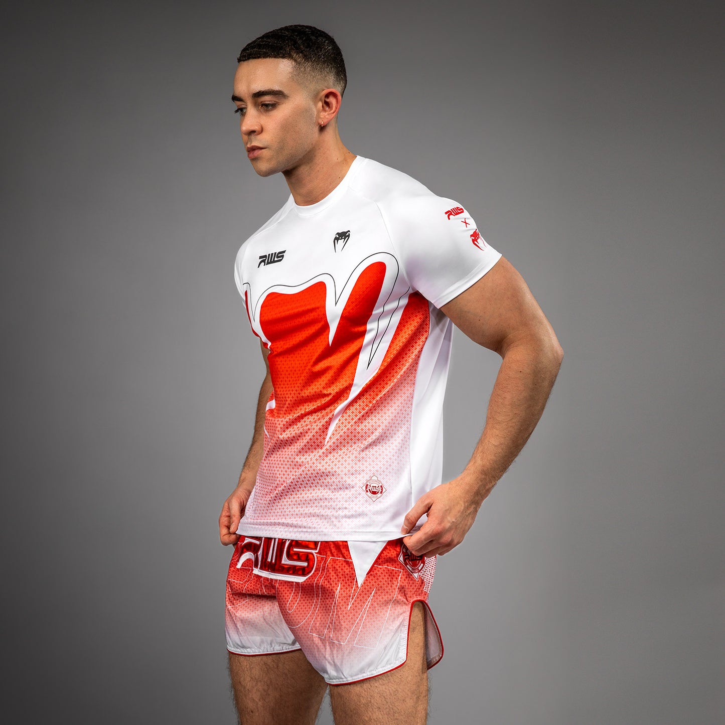 Venum x RWS 2.0 Men’s Dry-Tech T-Shirt – Weiß/Rot