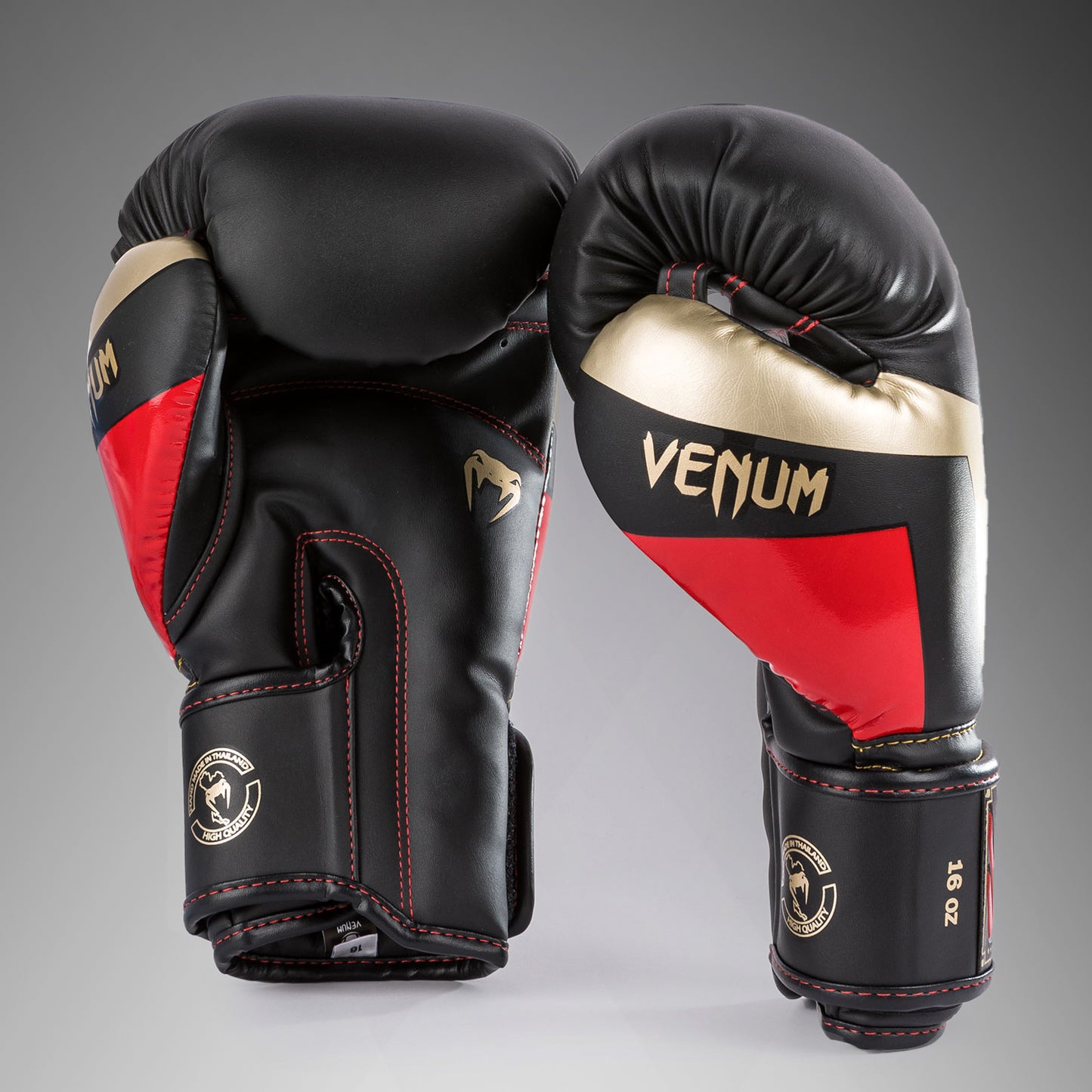 Venum Elite Boxhandschuhe - Schwarz/Gold/Rot