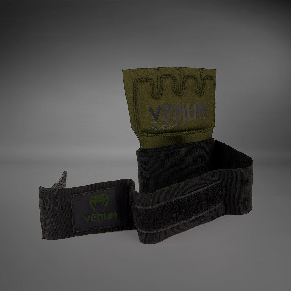 Venum Kontakt Gel Handschuh Wraps - Khaki/Schwarz