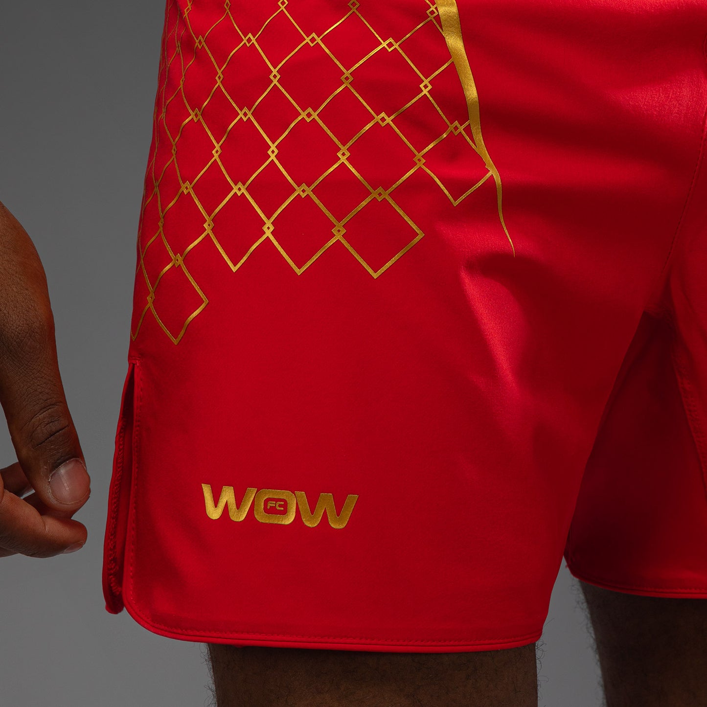 Venum x WOW FC Herren Fight Shorts - Fury Red/ Gold