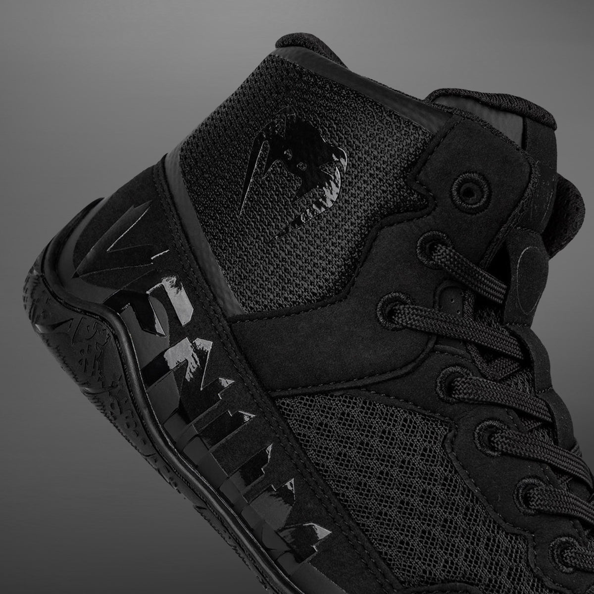 Venum Elite Wrestling Schuhe - Schwarz/Schwarz