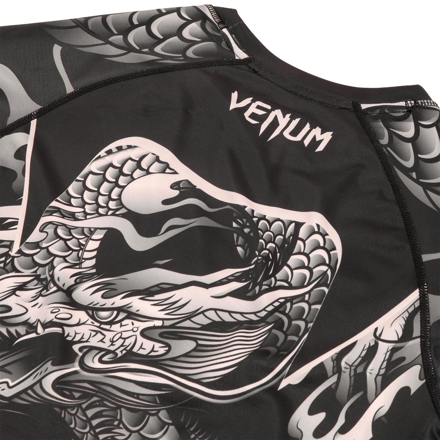 Venum Dragon's Rashguard - Langarm - Schwarz/Sand