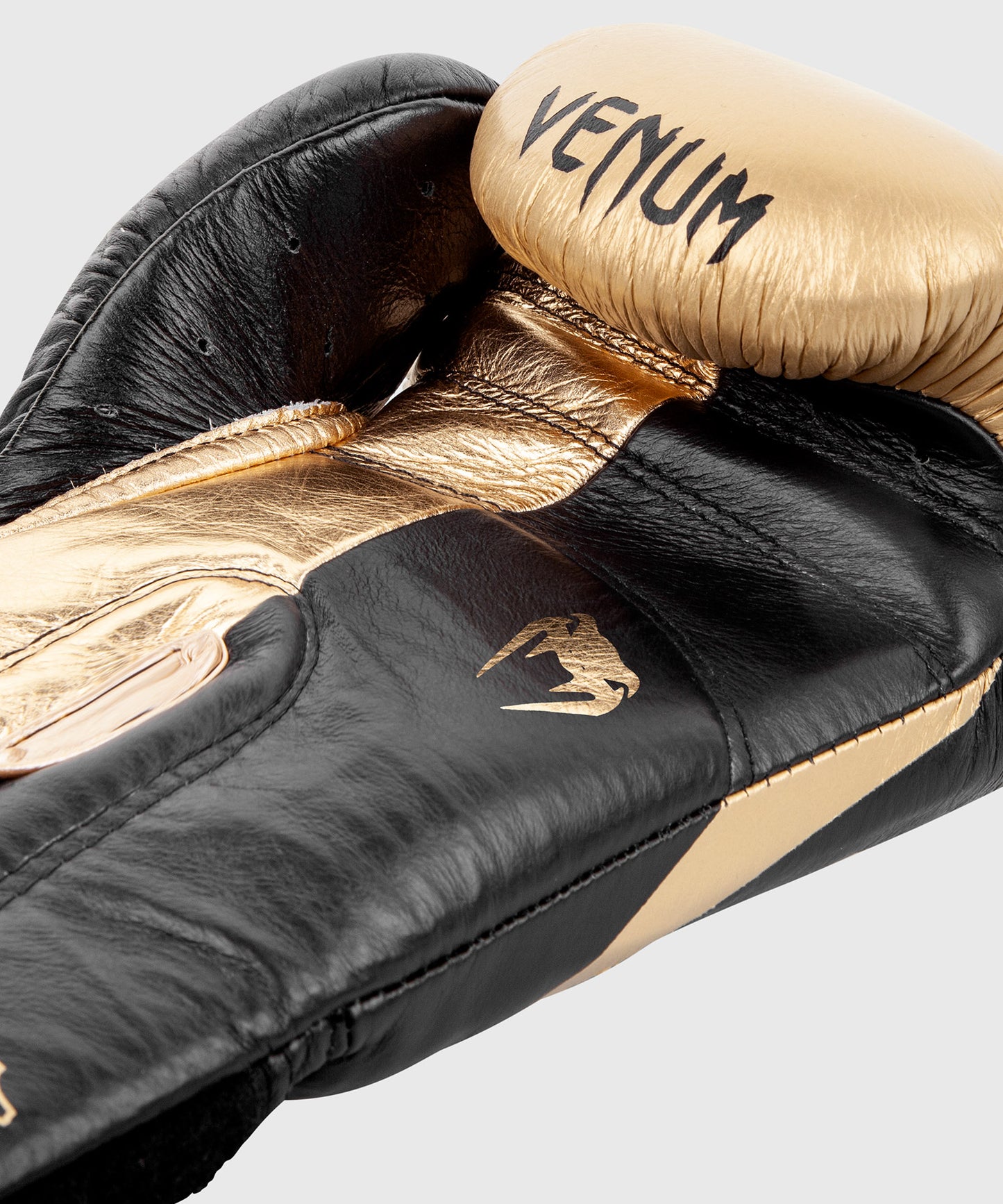 Venum Hammer professionelle Boxhandschuhe - Klettverschluss - Schwarz/Gold