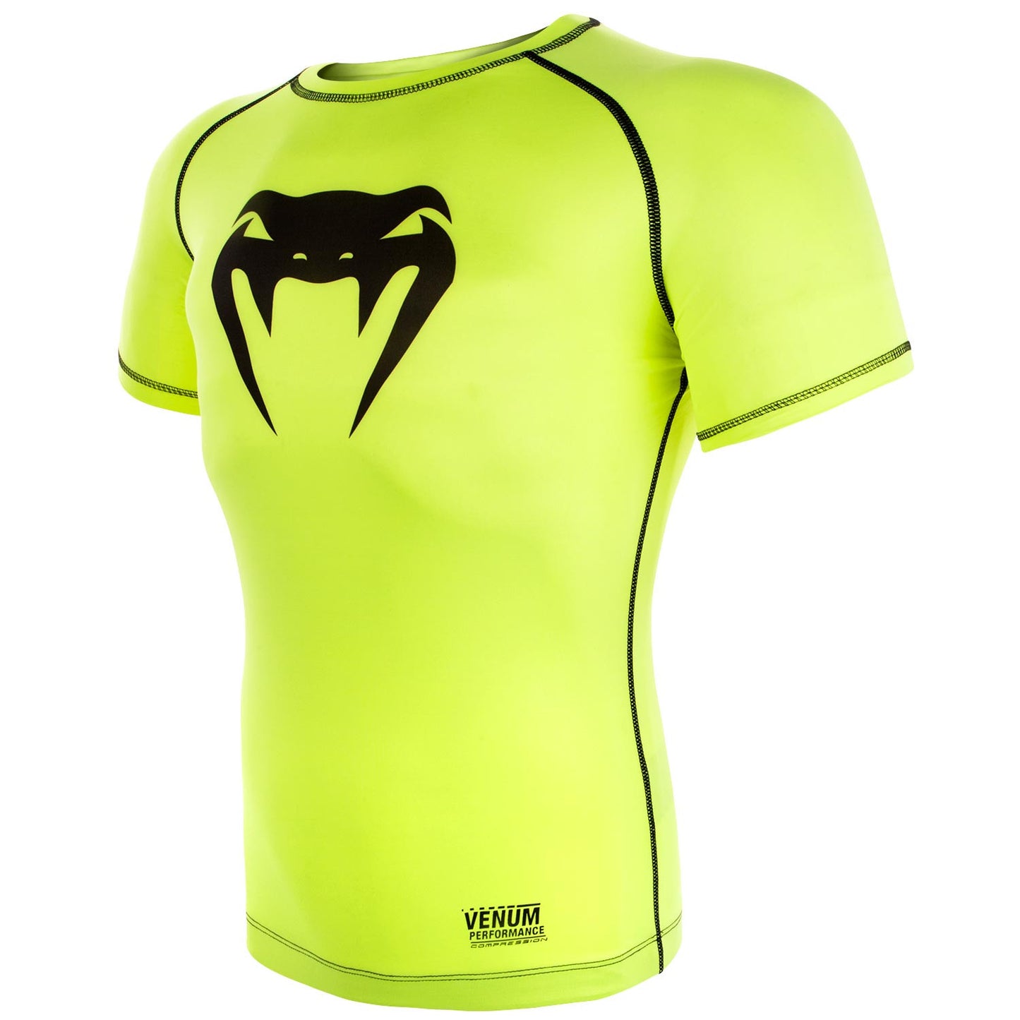 Venum Contender 3.0 Kompression T-Shirt - Kurzarm - Neongelb/Schwarz