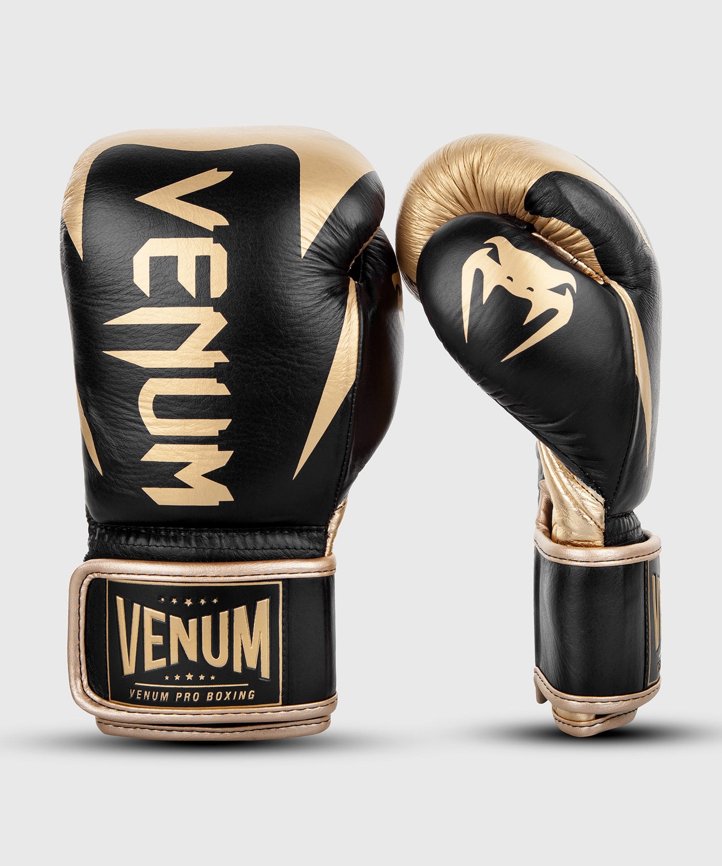 Venum Hammer professionelle Boxhandschuhe - Klettverschluss - Schwarz/Gold
