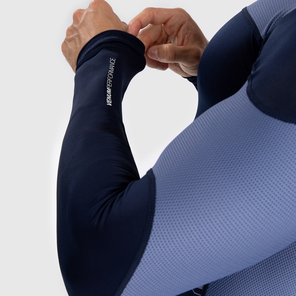 Venum Tempest Herren Langarm Rashguard - Marineblau/Blau
