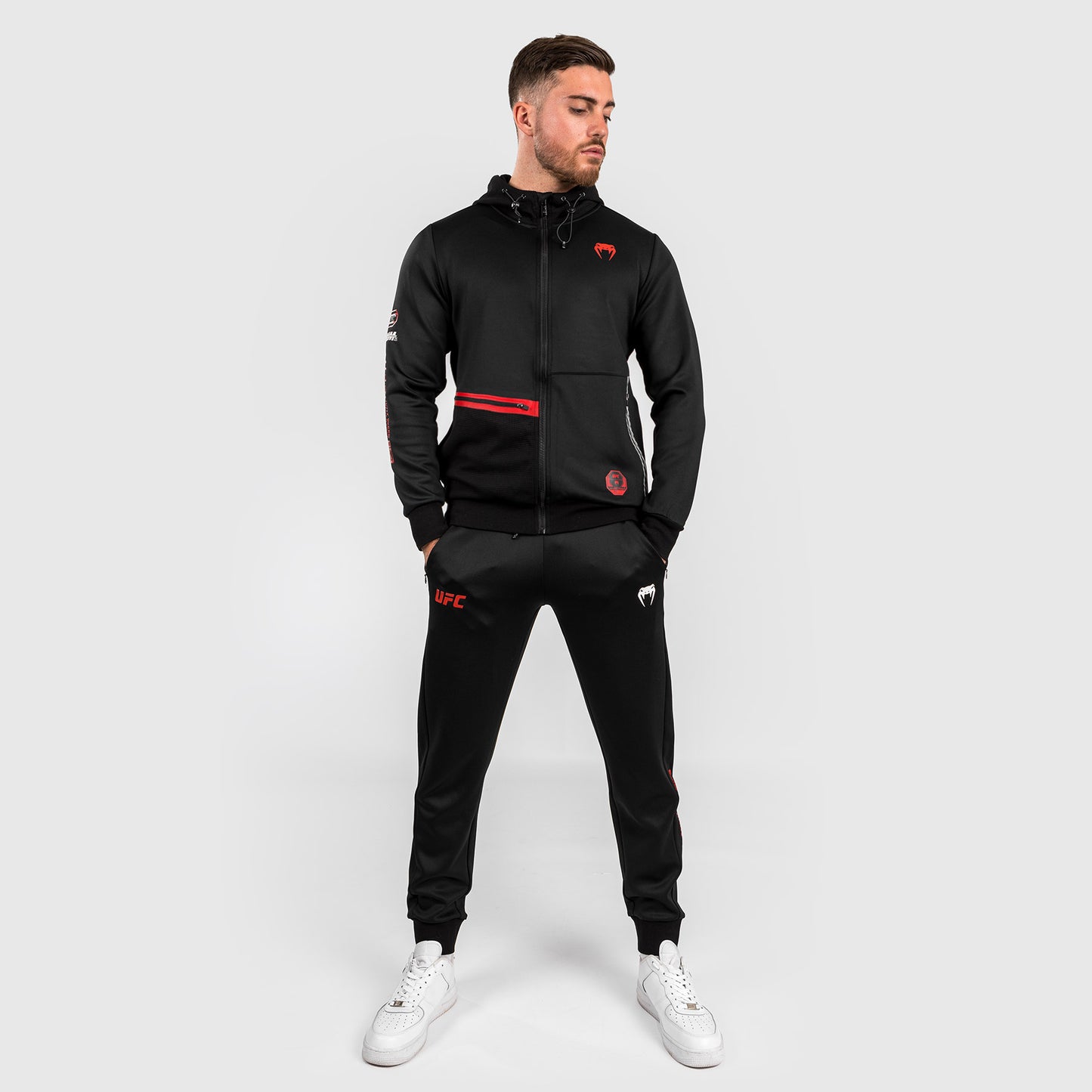 UFC Adrenaline by Venum Fight Week Herren Zip Hoodie - Schwarz