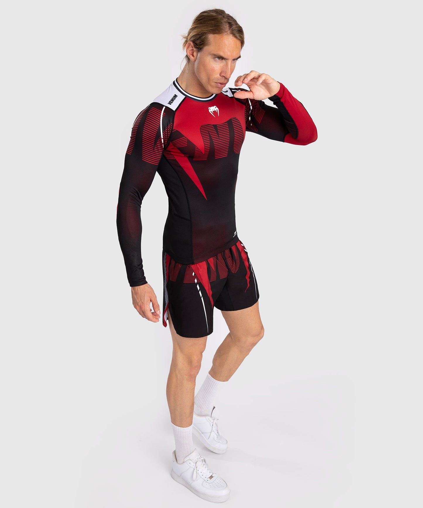 Venum Adrenaline Herren Langarm Rashguard - Red