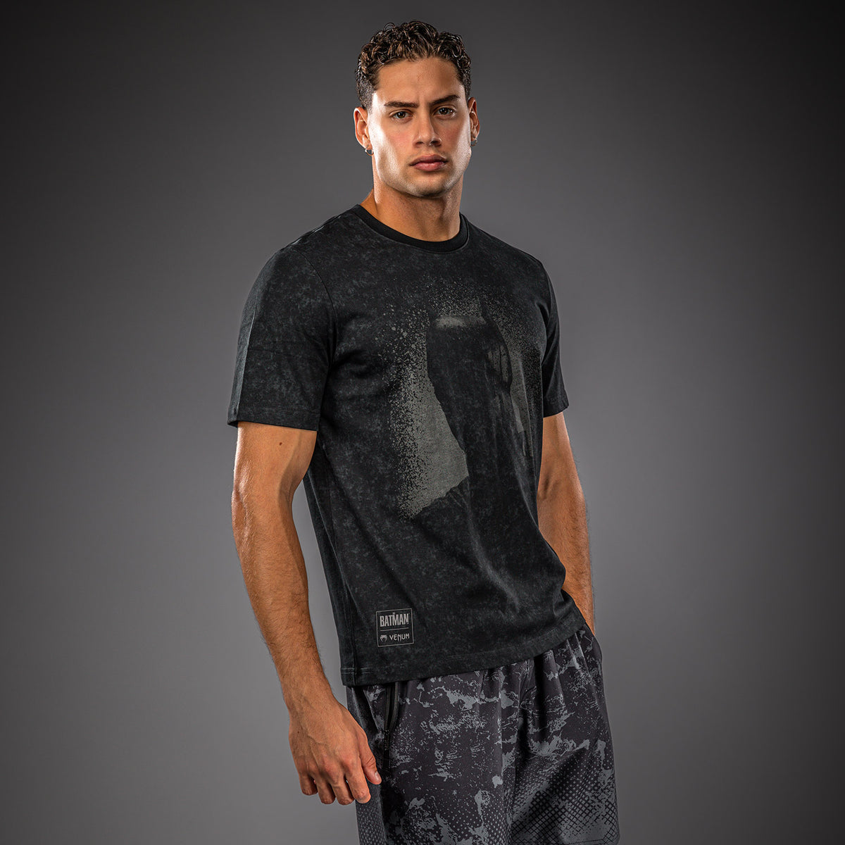 Venum x Batman Baumwoll-T-Shirt - Schwarz/Grau