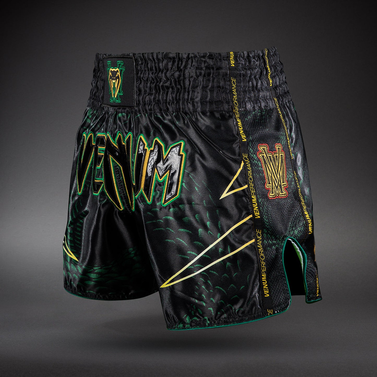 Venum Matupa Muay-Thai-Shorts - Schwarz/Grün/Gold